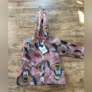 Zara Minnie and friends raincoat with matching bag